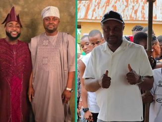 Edo 2024: Moment Davido’s Aide Isreal DMW Casts His Vote, Gives Two Thumbs Up in Photo