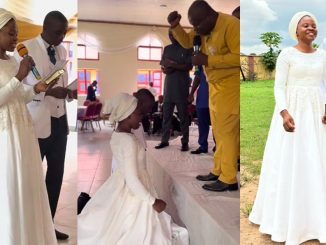 "It’s quite simple and I love it" - Viral Video Of Watchman Church Wedding Stirs Reactions (WATCH)