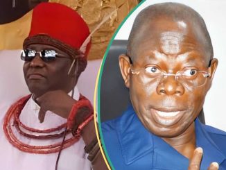 Drama as Oba of Benin Counters Oshiomhole in Presence of Akpabio, Okpebholo, Others