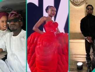 Mr Eazi Loses Composure, Shouts As Wife Temi Otedola Struts Runway For L’Oréal Paris "Give am Belle"