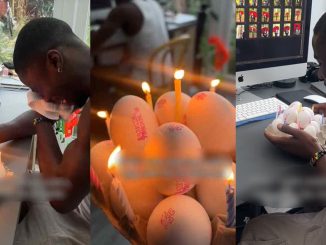 "Chale it’s ok don’t cry" – Ghanaian man gets emotional as he receives surprise egg cake on his birthday (VIDEO)