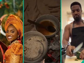 Kunle Remi’s Wife Clears Plate As He Cooks for Her: “Best Meal You’ve Ever Made for Me in My Life”