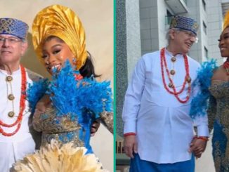 Nigerian Lady Marries Oyinbo Man, Shares Romantic Video, Many React