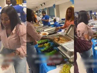 "Na Caterer you be, no be God!" – Ańgry party guest sc0lds caterer over food at an event (WATCH)