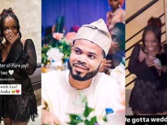 Davido's manager, Asa Asika, proposes to girlfriend, Leona Adesanya