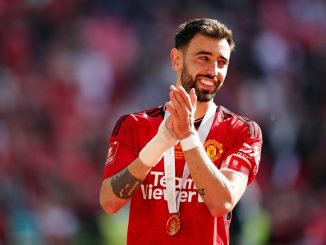 UNL: Bruno Fernandes reacts as Cristiano Ronaldo scores 900th career goals