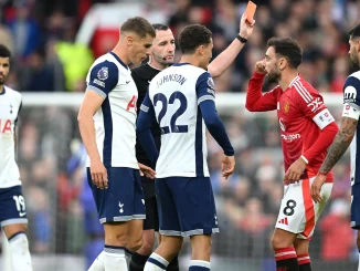 Man Utd vs Tottenham: Premier League reveals why Bruno Fernandes received red card