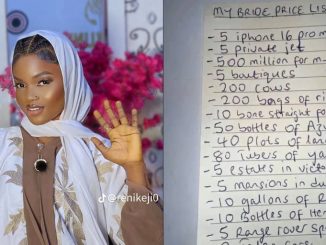 Nigerian lady demands 5 Dubai mansions, 200 cows, 5 private jets as bride price