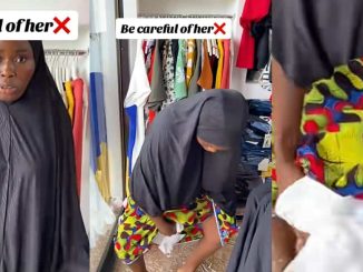 Man catches woman in hijab stealing from his store, hiding items between her legs