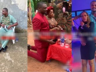 Nigerian Groom Dr@gs Tr0lls Through The Mud For Att@cking His Wife's Looks After Posting Their Wedding Photos Online (VIDEO)