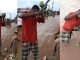 Nigerian Man Displays Incredible Talent By Cutting Coconut On His Head (VIDEO)