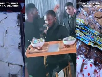 Nigerian couple goes viral for serving garri, kuli at wedding