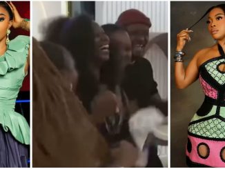 Watch housemates reaction to Toke Makinwa's surprise entrance