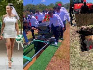 Wife buries husband just 32 days after wedding, heartbreaking video breaks the internet