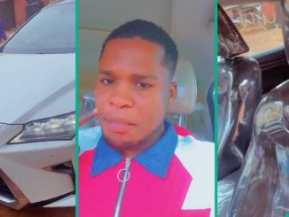 Young Man Buys New Lexus Car, Shows Off Beautiful Interior, Nigerians React