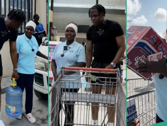 Lady From Mali Gets Lucky As Asherkine Takes Her on 30 Seconds Free Shopping Spree in Supermarket