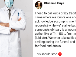 Nigerian Doctor Amonishes People Who Don't Celebrate The Achievements Of Others When They Are Alive But Mourn Their Dǝaths.