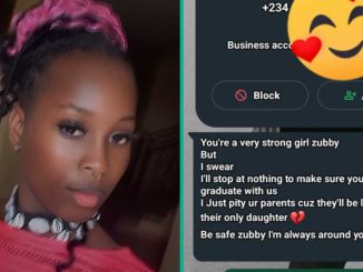 Imo State University Student Displays Scary Message Unknown Number Sent to Her on WhatsApp