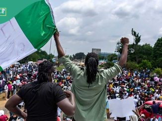 EndSARS Anniversary: Police Fire Teargas to Disperse Protesters at Lekki Tollgate