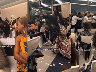 "I think say na only for Nollywood this thing dey happen" – Netizens react to moment guest "objects" to union at a wedding (VIDEO)