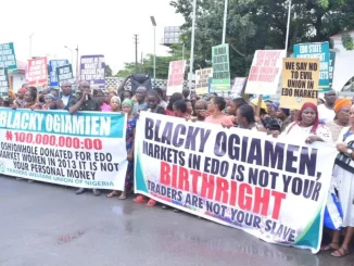 Market unions storm Oba of Benin's palace, demands sack of exco members
