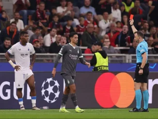 Champions League: Club Brugge coach plans talks with Onyedika after another red card