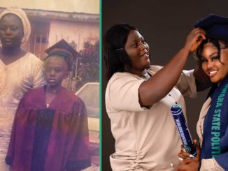 Kwara State Polytechnic Graduate Recreates Photo Taken With Her Mother Many Years Ago