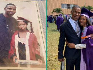 UNIBEN Graduate Recreates Photo Taken with Her Father Many Years Ago, Melt Hearts