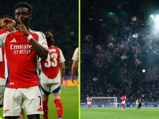 Sporting CP Fans Set Off Fireworks Over Arsenal Goalkeeper David Raya in UCL Clash