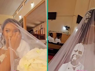 Bride Wears Emotional Wedding Gown Crested with Her Late Dad's Face: "This Is So Nice"