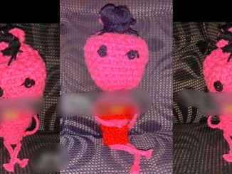 "You even wear am red two piece" – Lady's attempt to crochet a teddy bear using a tutorial she found on TikTok yields a crǝǝpy doll (WATCH)
