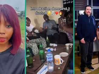 Lady Who Was Criticised for Indecent Dressing Celebrates as Oyinbo Man Arrives for Introduction