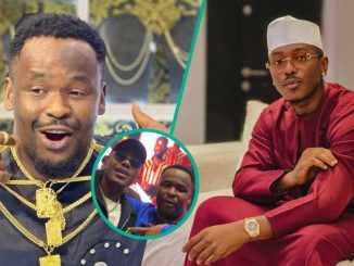 Actor Timini Egbuson Gives Zubby Michael His Flowers As They Link Up in Lagos: “U Can Buy Me”