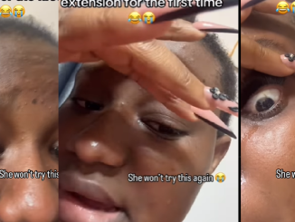 "She won't try this again" – Lady Shares Her Experience Fixing Lashes For The First Time (WATCH)