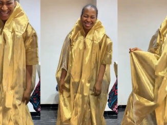 Lady Shares Her Tailor's Rendition Of One Of Veekee James's Design After She Asked Her To Recreate It (VIDEO)