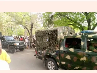 BREAKING: Tension in Kano as heavily armed security personnel take over Emir Sanusi’s palace