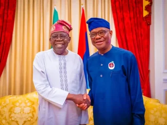 Wike, sons pay Christmas homage to Tinubu in Lagos [PHOTOS]