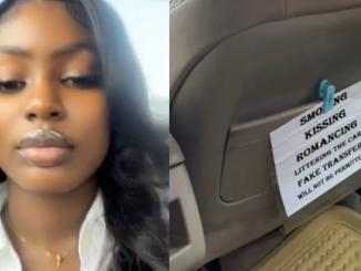 "I no blamǝ am because this relationship people to do" – Lady finds list in taxi bann!ng 'Public Display of Affection' and fake payment (WATCH)