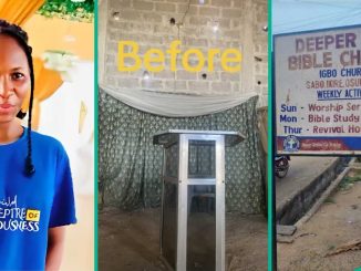 Lady Transforms Deeper Life Bible Church Branch's Background, Video of its New Look Generates Buzz