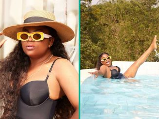 Funke Akindele Exposes Her Legs In Sultry Outfit, Entices Fans: "We Don't Get This Look Often"