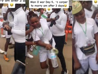 Drama as alleged Man O' War officer proposes to corper after 3 days in camp