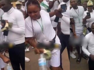 Moment a Female Corps Member Rejects Marriage Proposal from Man O' W@r Commander After Three-Week Courtship in NYSC Camp (WATCH)