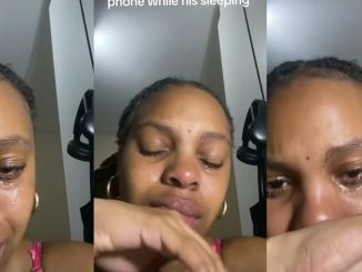 Lady bursts into tears after going through her man's phone