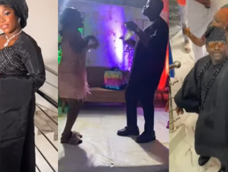"Only real men fulfil their promises" – Woman praises her husband for wedding her after their two kids (WATCH)