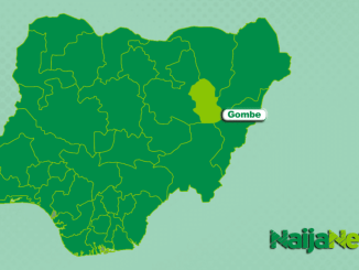 Map of Gombe State, Nigeria