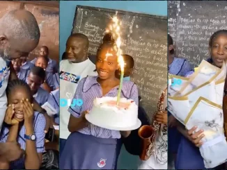 Mixed feelings as parents surprise daughter with lavish birthday in school