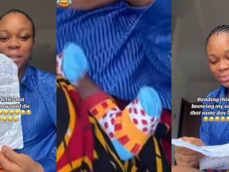 Mother reads sister’s letter celebrating baby’s birth, loses child hours later
