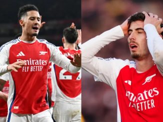 Saliba offers to play striker as Arsenal face attacking crisis
