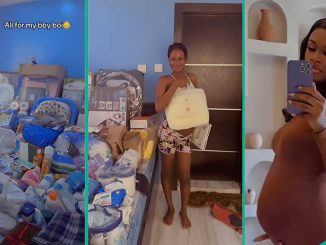 Pregnant Woman Proudly Shows Off Her Baby Things Worth N1.8m, Video Sparks Mixed Reactions