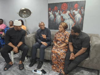 Peter Obi Visits Doyin Okupe's Home, Makes Promise To Family